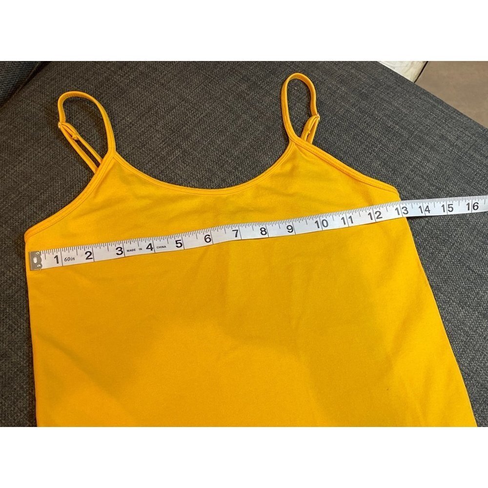 Charlie Page Yellow Long Camisole Top with Adjustable Straps Sz S - Picture 5 of 6